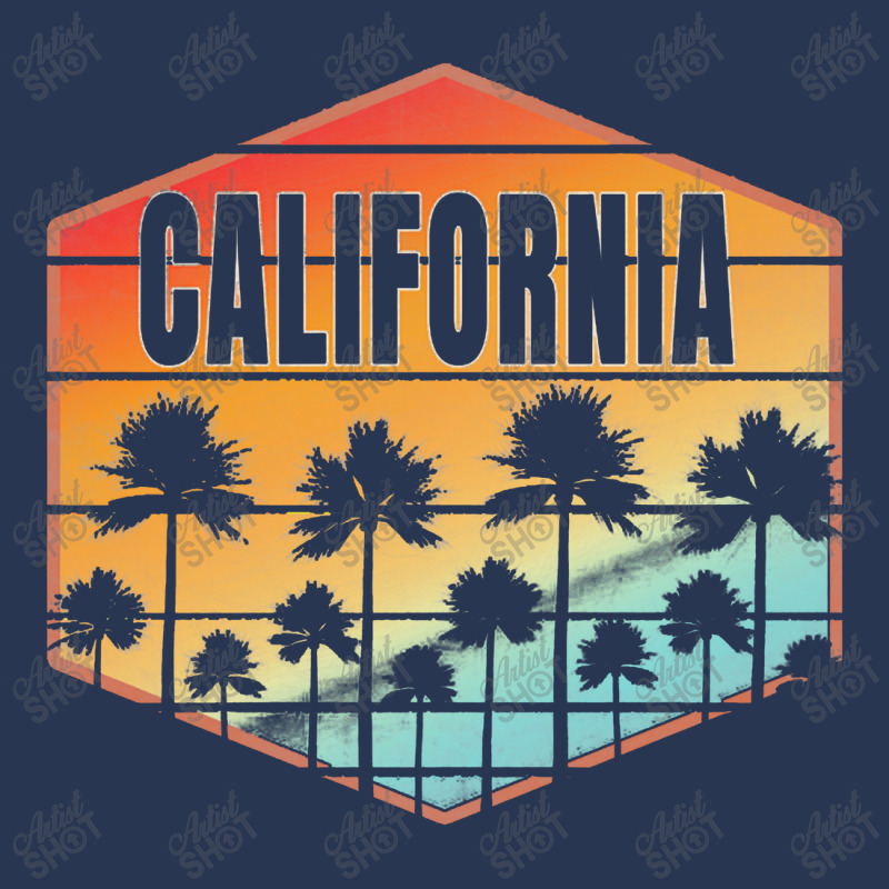 California Sunset Palm Trees Summer Men Denim Jacket | Artistshot