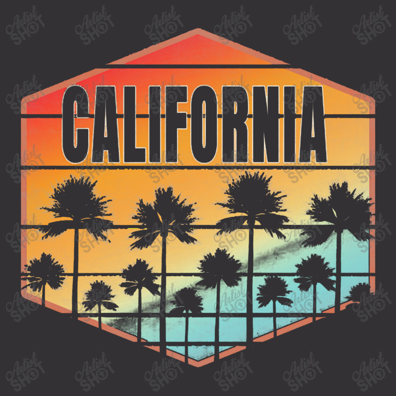 California Sunset Palm Trees Summer Vintage Short | Artistshot