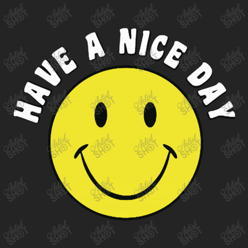 Retro Have A Nice Day Smile Happy Face 3/4 Sleeve Shirt | Artistshot