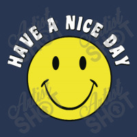 Retro Have A Nice Day Smile Happy Face Men Denim Jacket | Artistshot