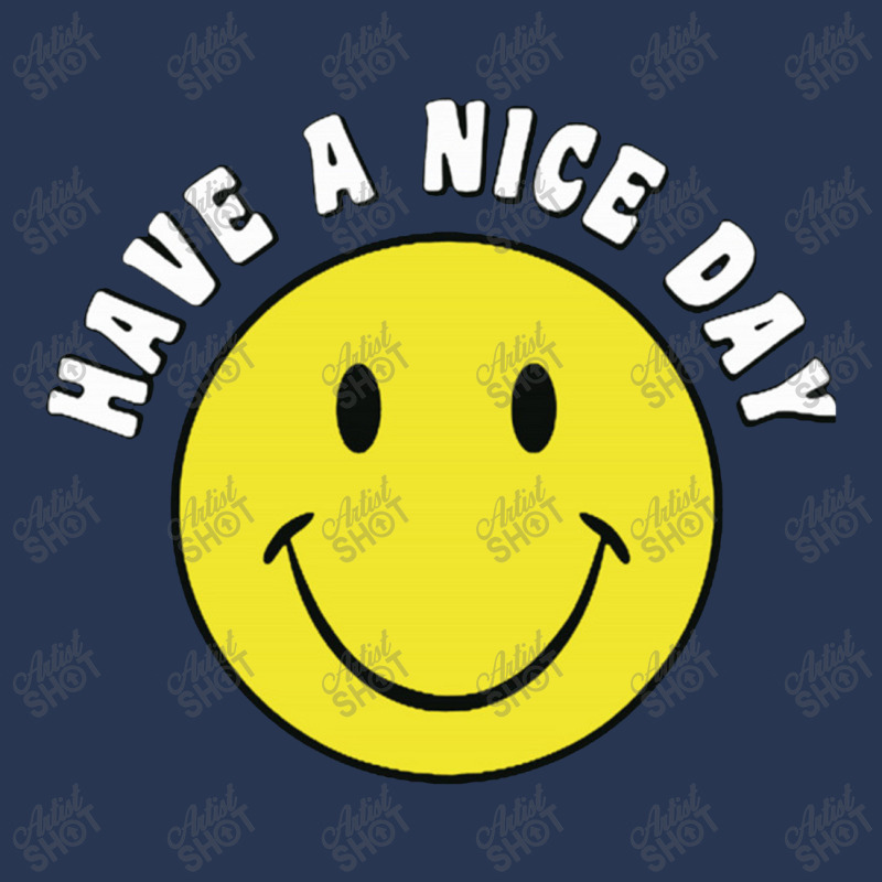 Retro Have A Nice Day Smile Happy Face Men Denim Jacket | Artistshot