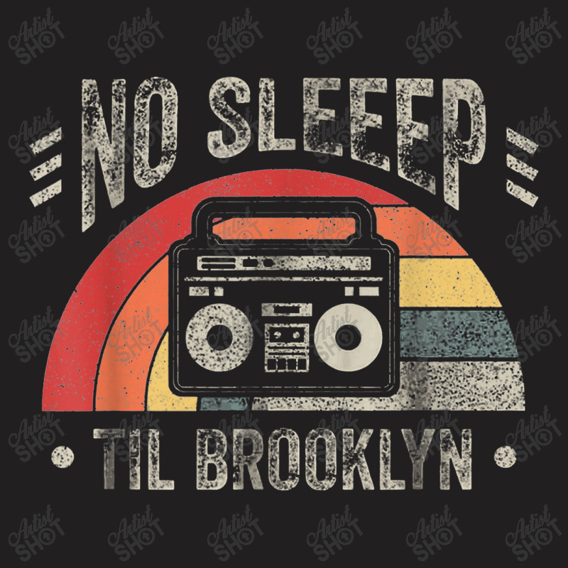 Retro No Sleep Til Brooklyn Old School Portable Stereo T-shirt | Artistshot