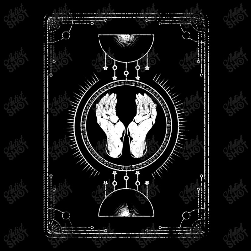 Tarot Card Hamsa Hand Wiccan Blackcraft Pagan Occult Men's Long Sleeve Pajama Set | Artistshot