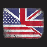 British American Flag Great Britain T Shirt T-shirt | Artistshot