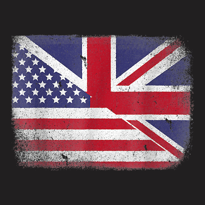 British American Flag Great Britain T Shirt T-shirt | Artistshot