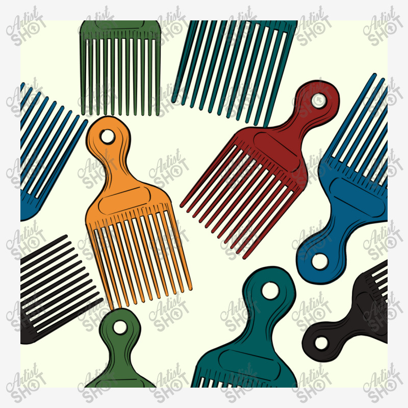 Afro Combs Seamless Patterns Face Mask Rectangle | Artistshot