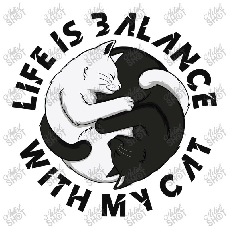 Cat Life Is Perfect Life Is Balance With My Cat V-Neck Tee by Nitastudioz | Artistshot