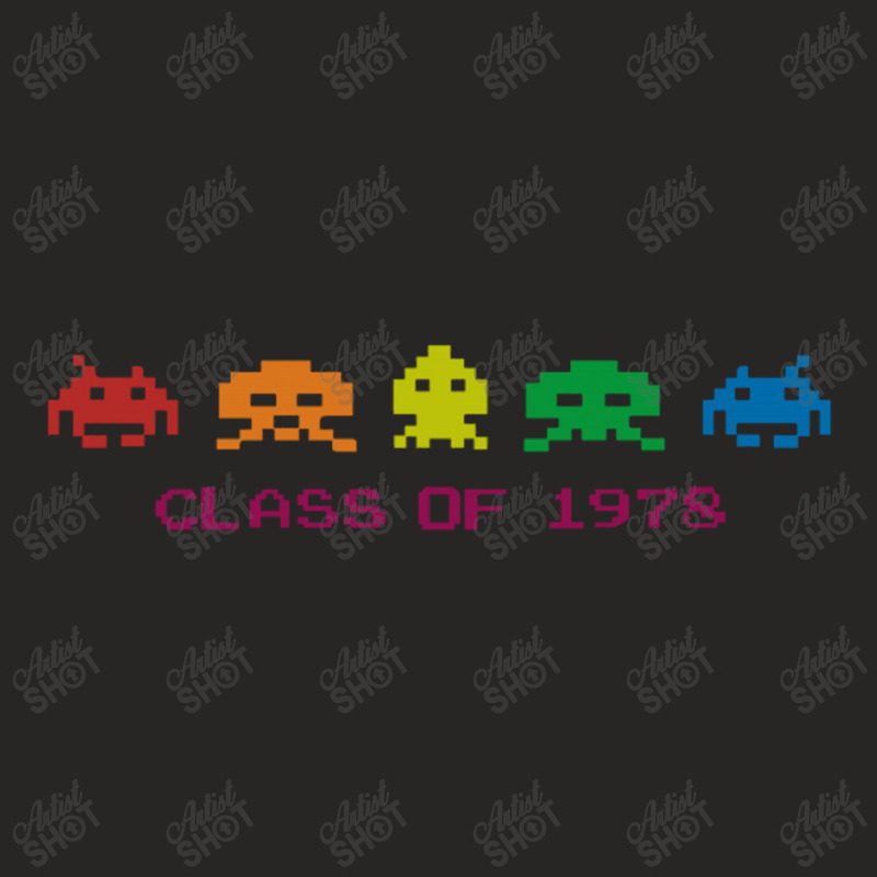 Funny Retro Space Invaders 'class Of 1978' Ladies Fitted T-Shirt by michaelnaher | Artistshot