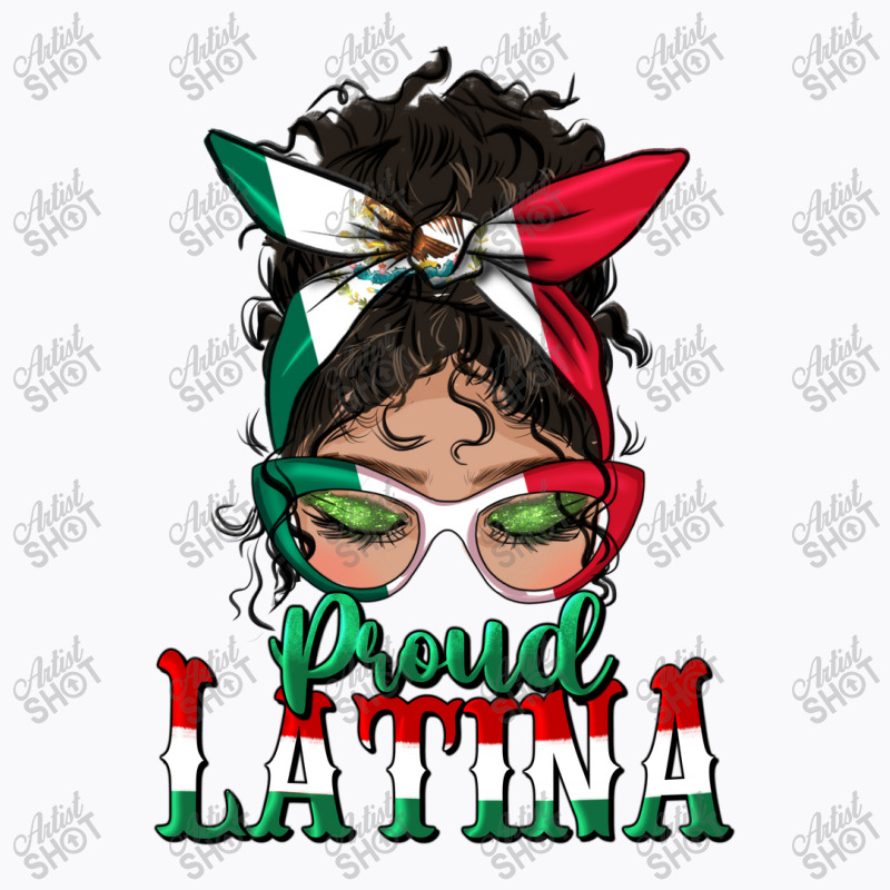 Proud Latina Messy Bun Mama T-Shirt by BundleAndBundleShop | Artistshot