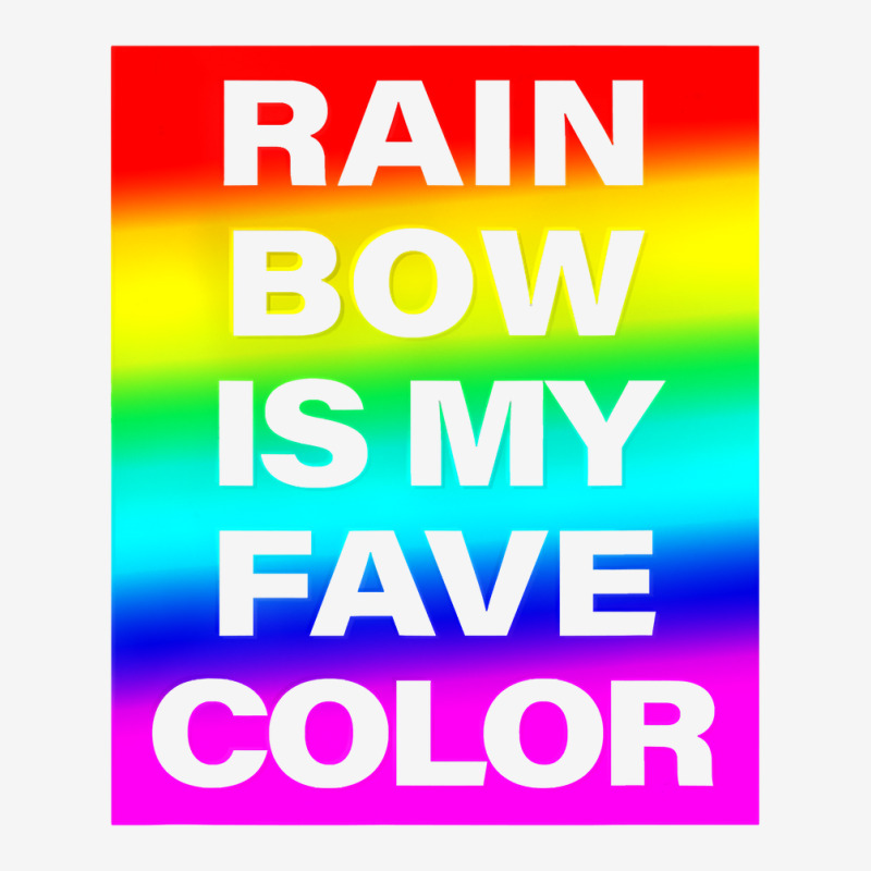 Rainbow Is My Fave Color Graphic Bold Type Tshirt Skinny Tumbler | Artistshot