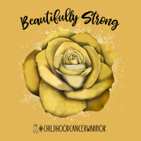 Beautifully Strong Childhood Cancer Warrior Rose T Shirt Vintage Hoodie And Short Set | Artistshot