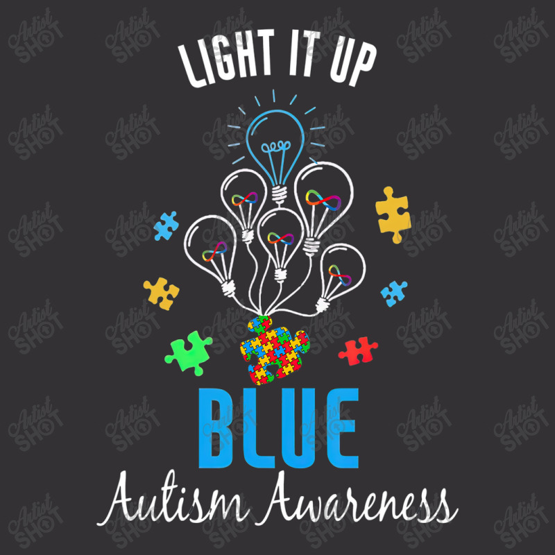 Autism Awareness Light It Up Blue Autism Awareness Vintage Hoodie by LeiThompson | Artistshot