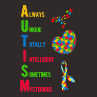 Autism Awareness Autism Acronym And Puzzle Piece Racerback Tank | Artistshot