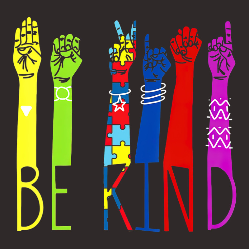 Autism Awareness Be Kind Sign Language Hand Talking Teachers Racerback Tank by LindsayYuh | Artistshot