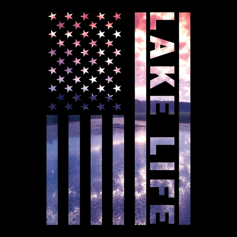 Lake Life American Flag Dock Sunset Wakeboarder Power Boat T Shirt Youth Zipper Hoodie | Artistshot