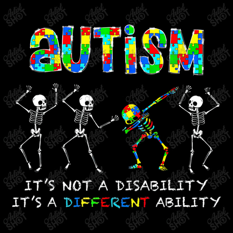 Autism Its A Different Ability Funny Dabbing Skeleton Men's 3/4 Sleeve Pajama Set by LeiThompson | Artistshot