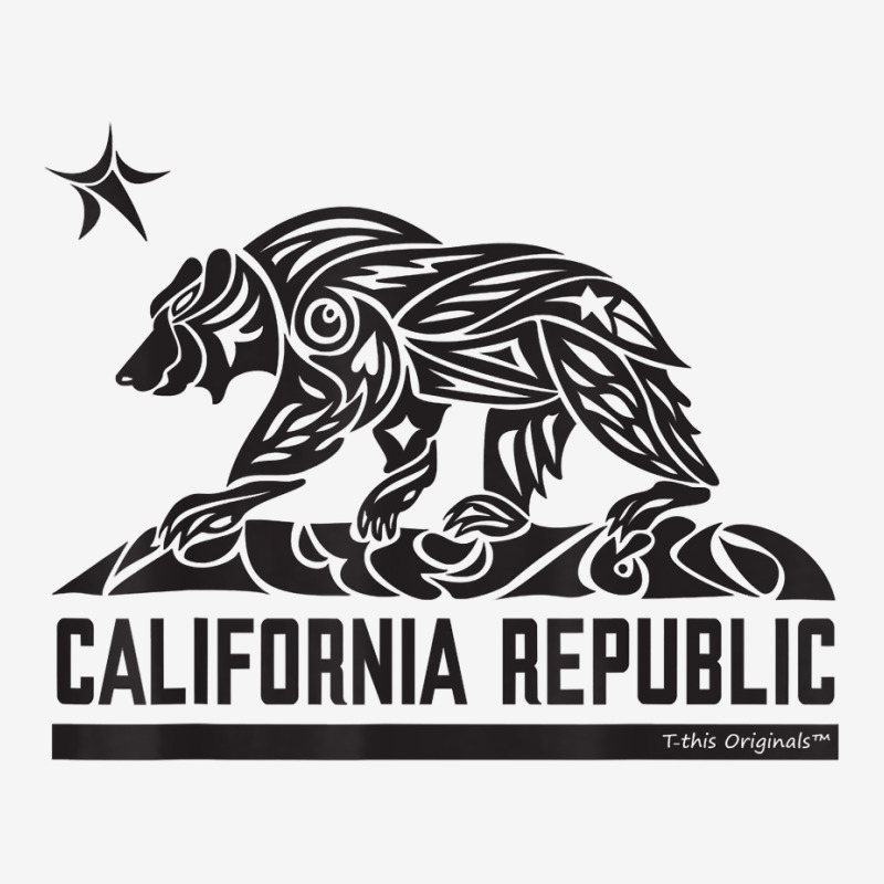 California Republic Flag Tribal Grizzly Bear   Bkp1 T Shirt Adjustable Cap by shoaibmolleda | Artistshot