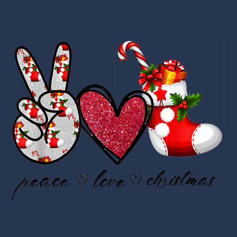 Peace Love Christmas Tis The Season Christmas Family Pajamas T Shirt Ladies Denim Jacket by haylesfshiltsxd1 | Artistshot