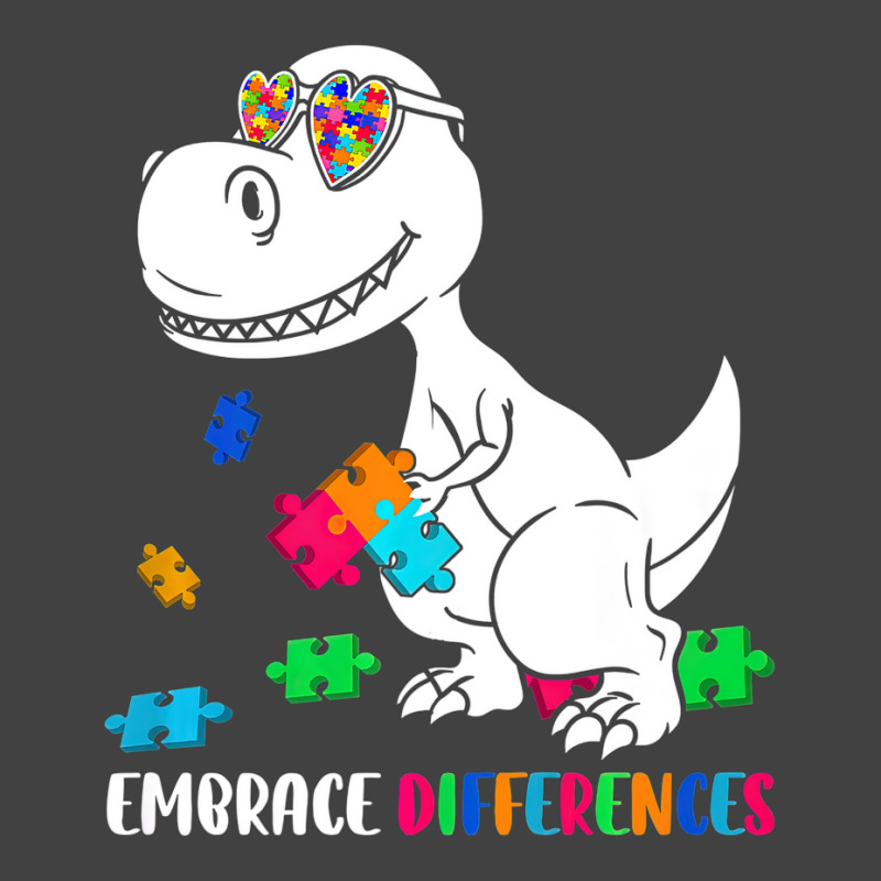 Dinosaur Puzzle Piece Autism Awareness Vintage T-shirt | Artistshot