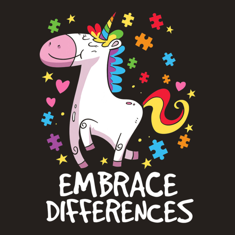 Embrace Different Unicorn Autism Awareness Day Tank Top | Artistshot