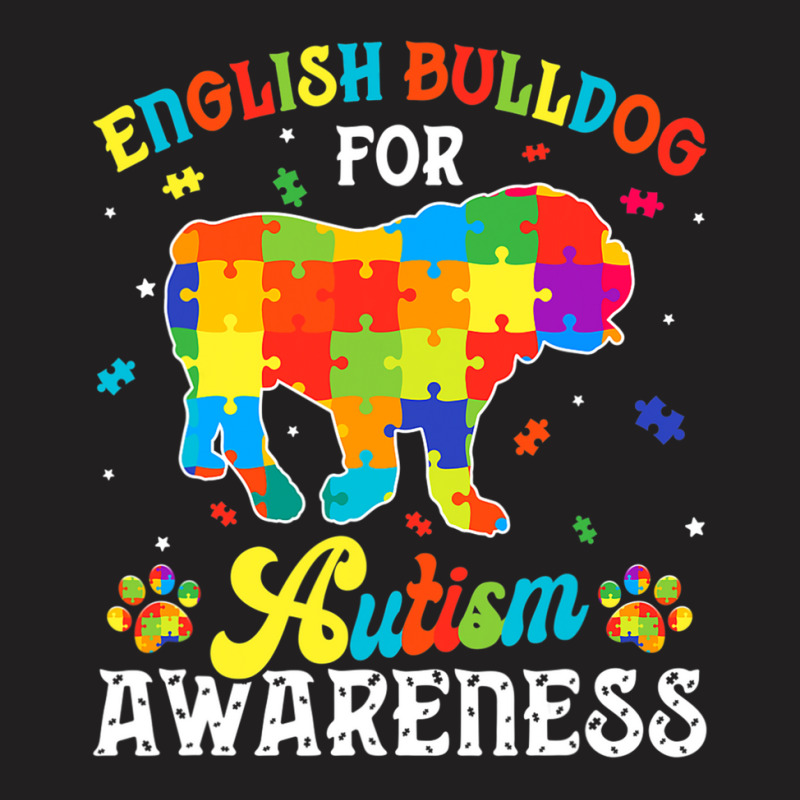 English Bulldog Dog Autism Awareness T-shirt | Artistshot