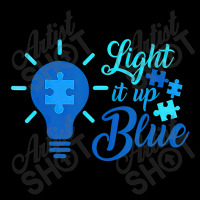 Light It Up Blue Autism Awareness Ribbon Puzzle Pieces Fleece Short | Artistshot