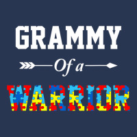 Grammy Of A Warrior Autism Awareness Family Support Men Denim Jacket | Artistshot