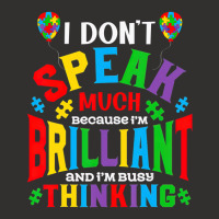 I Dont Speak Much Brilliant Autism Awareness Autistic Champion Hoodie | Artistshot