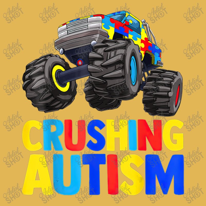 Monster Truck Crushing Austim Autism Awareness (3) Vintage Hoodie And Short Set by LeiThompson | Artistshot