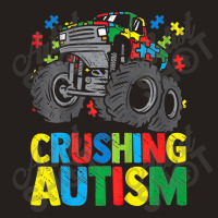 Monster Truck Crushing Austim Autism Awareness Tank Top | Artistshot