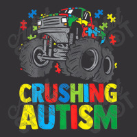 Monster Truck Crushing Austim Autism Awareness Vintage Hoodie And Short Set | Artistshot