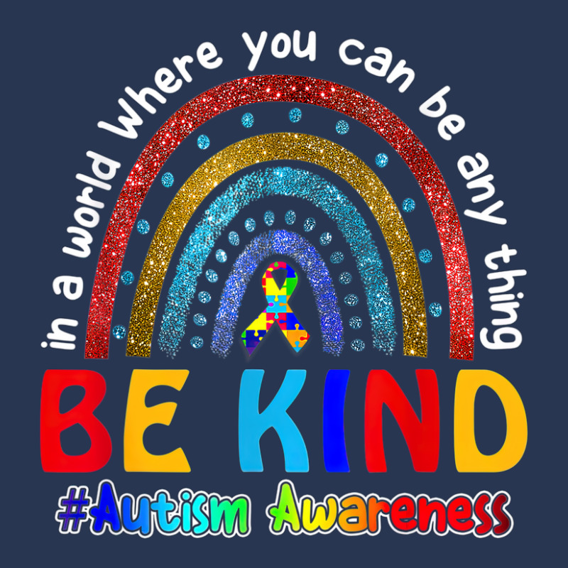 In A World Where You Can Be Anything Be Kind Autism Rainbow Men Denim Jacket | Artistshot