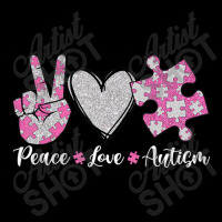 Peace Love Autism Autism Awareness Month Puzzle Heart Love V-neck Tee | Artistshot