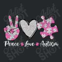 Peace Love Autism Autism Awareness Month Puzzle Heart Love Crewneck Sweatshirt | Artistshot