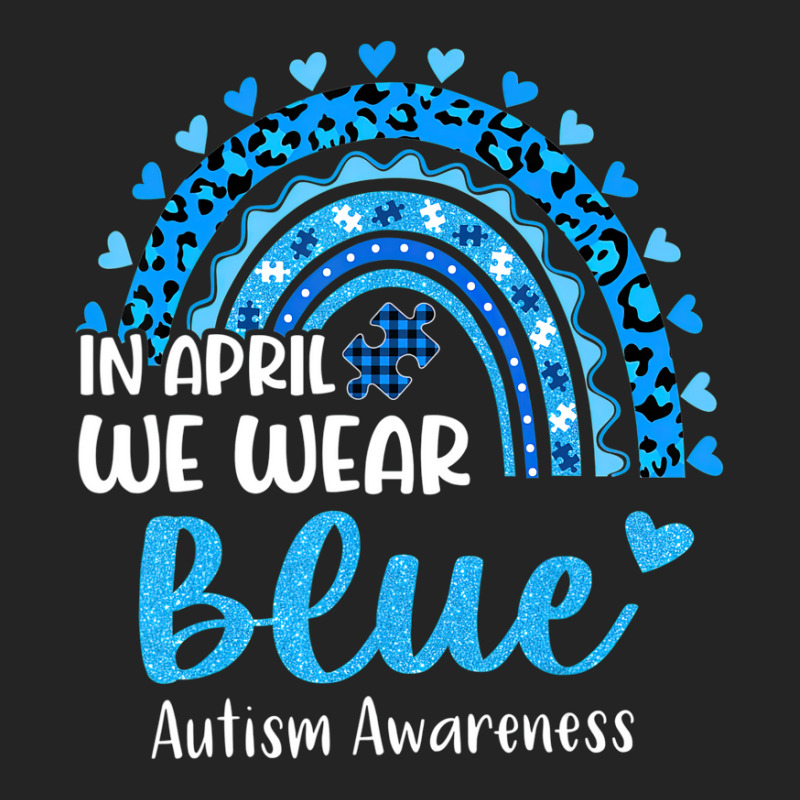 In April We Wear Blue Autism Awareness 3/4 Sleeve Shirt | Artistshot