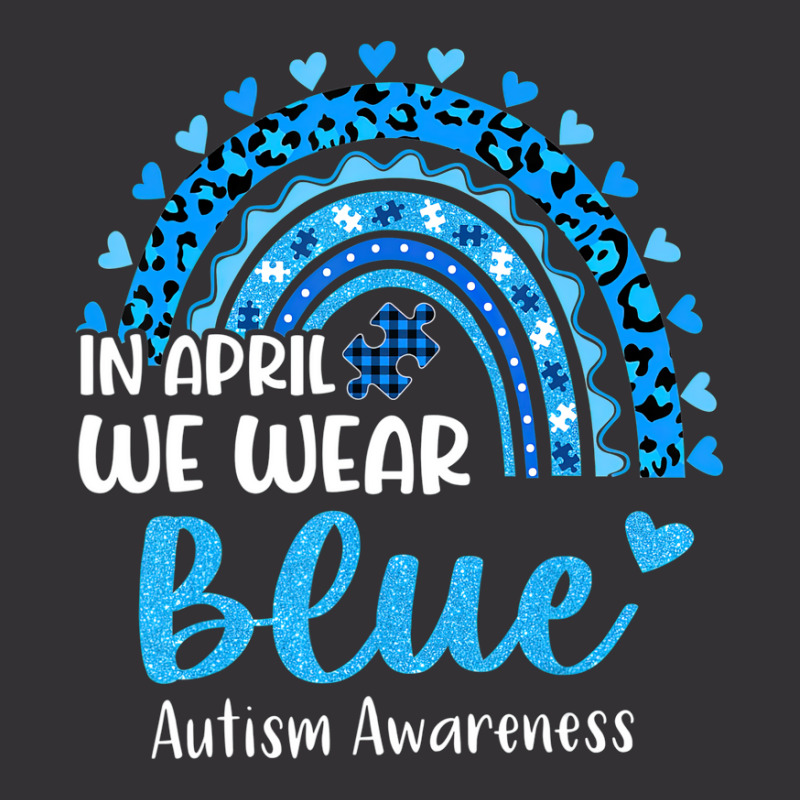 In April We Wear Blue Autism Awareness Vintage Short | Artistshot