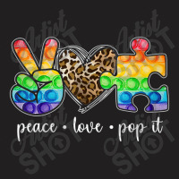 Peace Love Pop It Puzzle Autism Awareness T-shirt | Artistshot