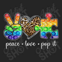 Peace Love Pop It Puzzle Autism Awareness 3/4 Sleeve Shirt | Artistshot