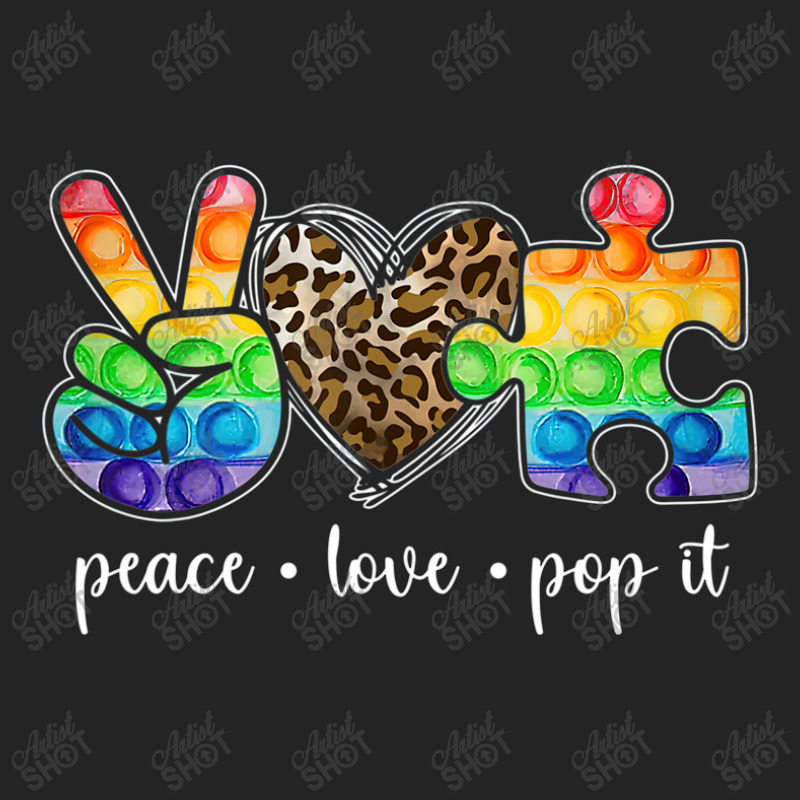 Peace Love Pop It Puzzle Autism Awareness 3/4 Sleeve Shirt by LeiThompson | Artistshot