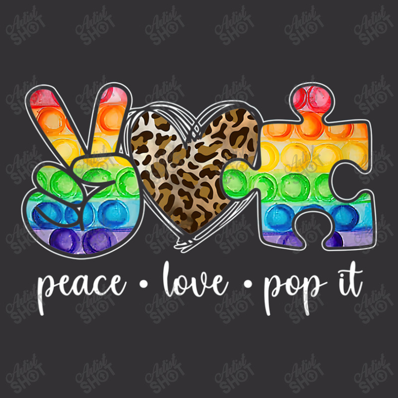 Peace Love Pop It Puzzle Autism Awareness Vintage Short by LeiThompson | Artistshot