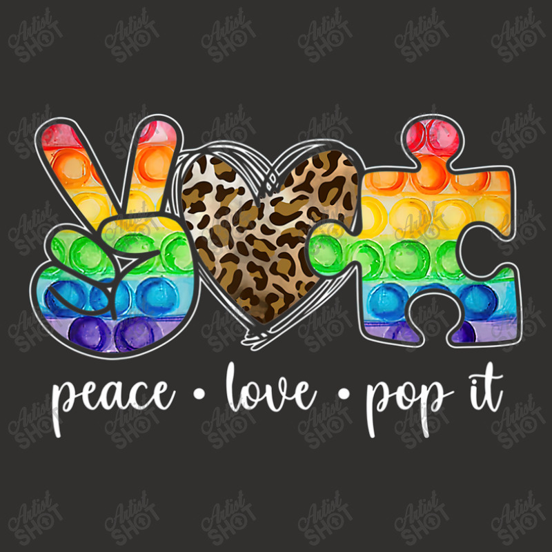 Peace Love Pop It Puzzle Autism Awareness Champion Hoodie by LeiThompson | Artistshot