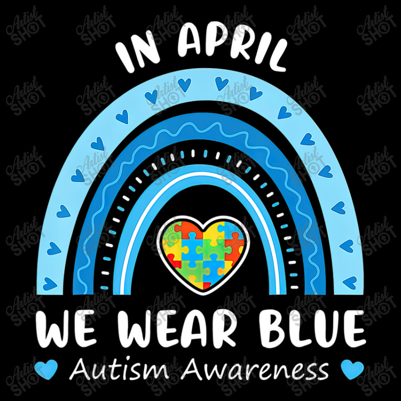 Puzzle Rainbow In April We Wear Blue Autism Awareness Month Men's 3/4 Sleeve Pajama Set by LeiThompson | Artistshot