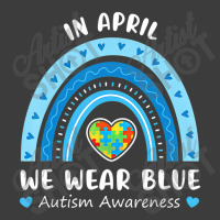 Puzzle Rainbow In April We Wear Blue Autism Awareness Month Men's Polo Shirt | Artistshot