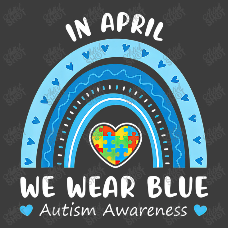 Puzzle Rainbow In April We Wear Blue Autism Awareness Month Men's Polo Shirt by LeiThompson | Artistshot