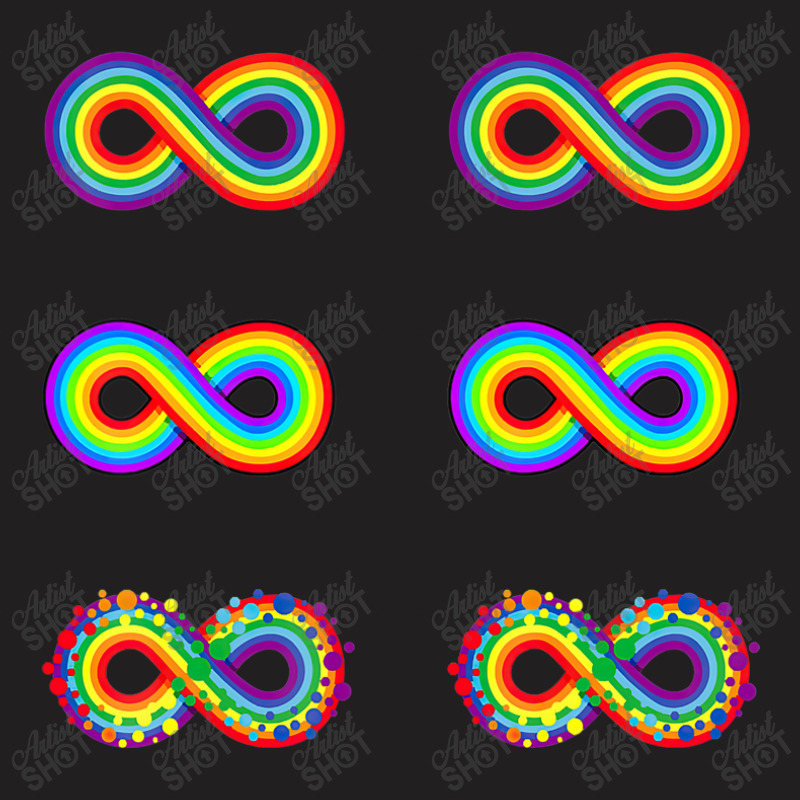 Rainbow Infinity Symbol Neurodiversity Pride Rainbow Autism T-Shirt by LeiThompson | Artistshot