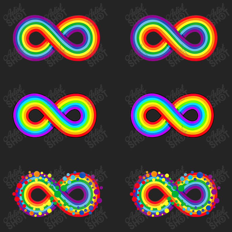 Rainbow Infinity Symbol Neurodiversity Pride Rainbow Autism 3/4 Sleeve Shirt by LeiThompson | Artistshot