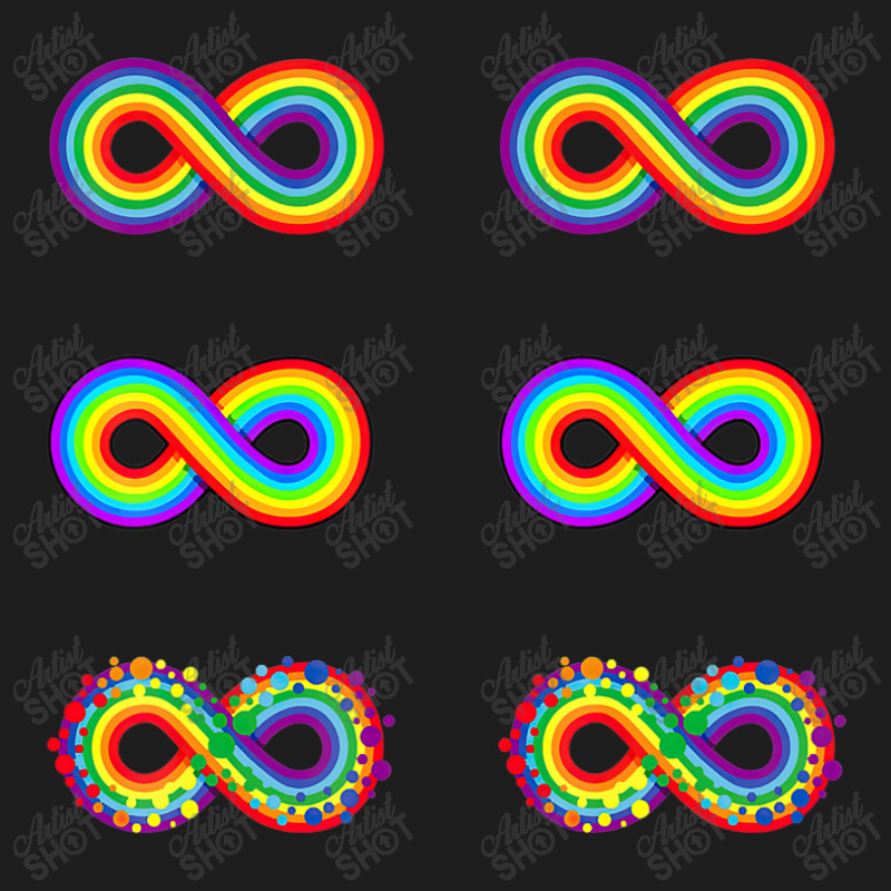 Rainbow Infinity Symbol Neurodiversity Pride Rainbow Autism Classic T-shirt by LeiThompson | Artistshot