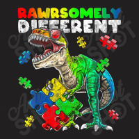 Rawrsomely Different Dinosaur Autism Awareness Puzzle T-shirt | Artistshot