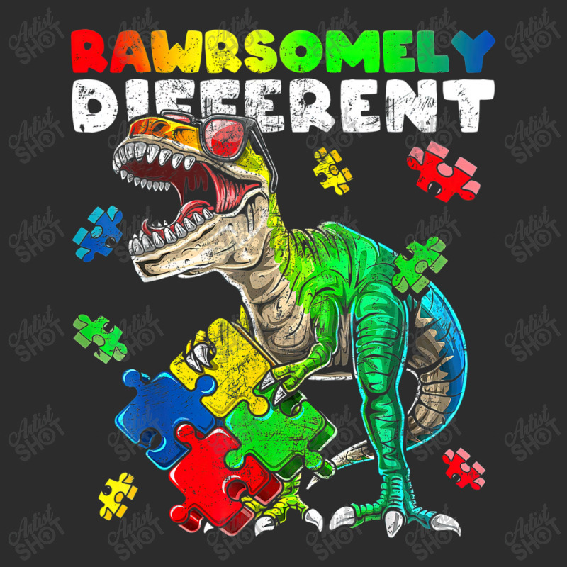 Rawrsomely Different Dinosaur Autism Awareness Puzzle Exclusive T-shirt by LeiThompson | Artistshot