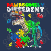 Rawrsomely Different Dinosaur Autism Awareness Puzzle Men Denim Jacket | Artistshot